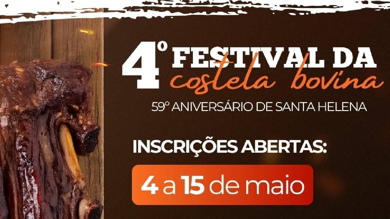 Festival da Costela: inscrições começam na próxima segunda-feira