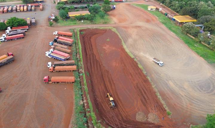 Prefeitura amplia pátio do Porto Internacional de Santa Helena