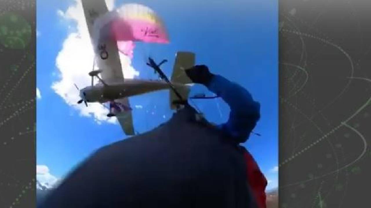 Vídeo mostra momento em que avião atinge parapente durante voo