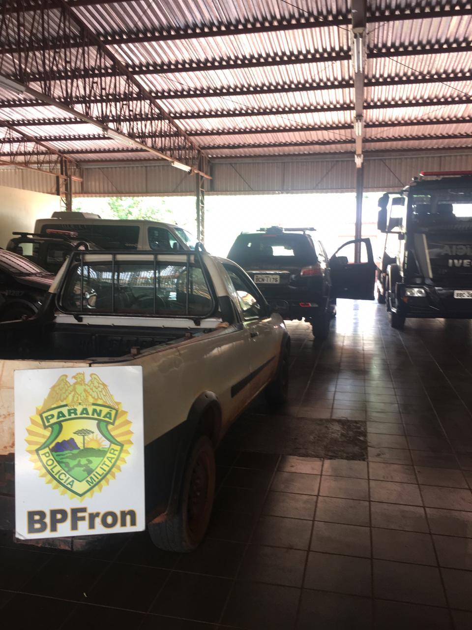 Veículo furtado em Cascavel é recuperado próximo da fronteira com o Paraguai