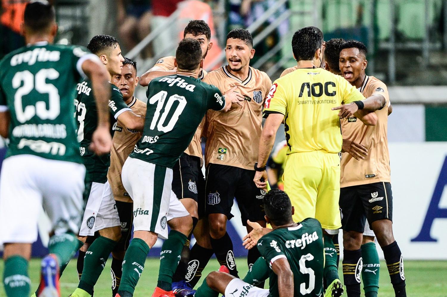 STJD concede efeito suspensivo a Gustavo Henrique, do Santos, e Moisés, do Palmeiras