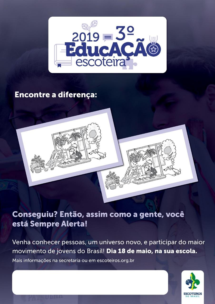 Ação nacional EducAÇÃO ESCOTEIRA movimentará escolas de Foz do Iguaçu neste sábado (18)