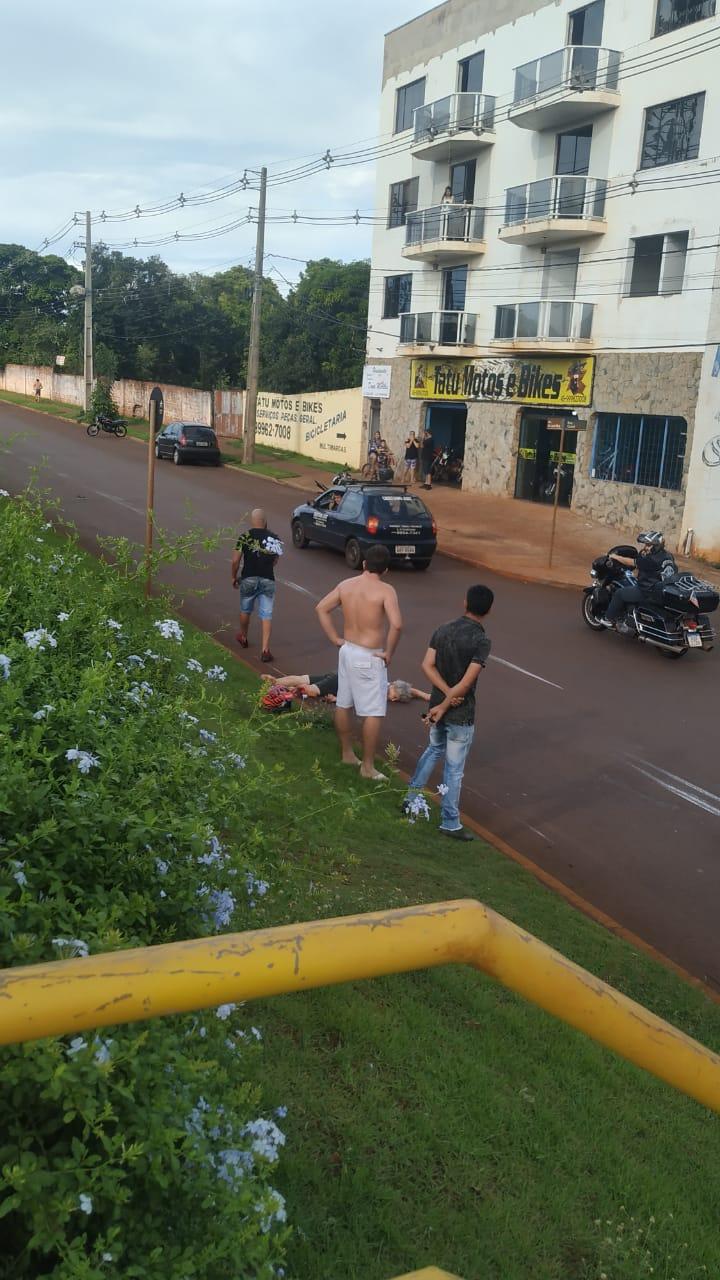 Idosa morre após ser atingida por moto desgovernada