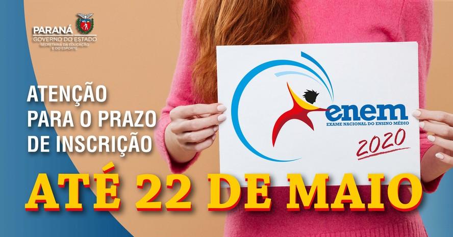 Inscrições para o Enem terminam nesta sexta-feira (22)