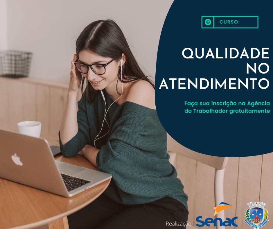 Hoje é último dia de inscrições do Curso de Qualidade no Atendimento