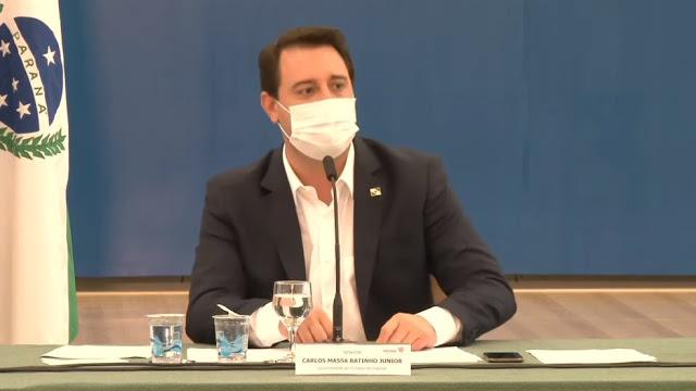 Prorrogado toque de recolher e restrição a serviços não essenciais até quarta-feira (10), em todo o Paraná