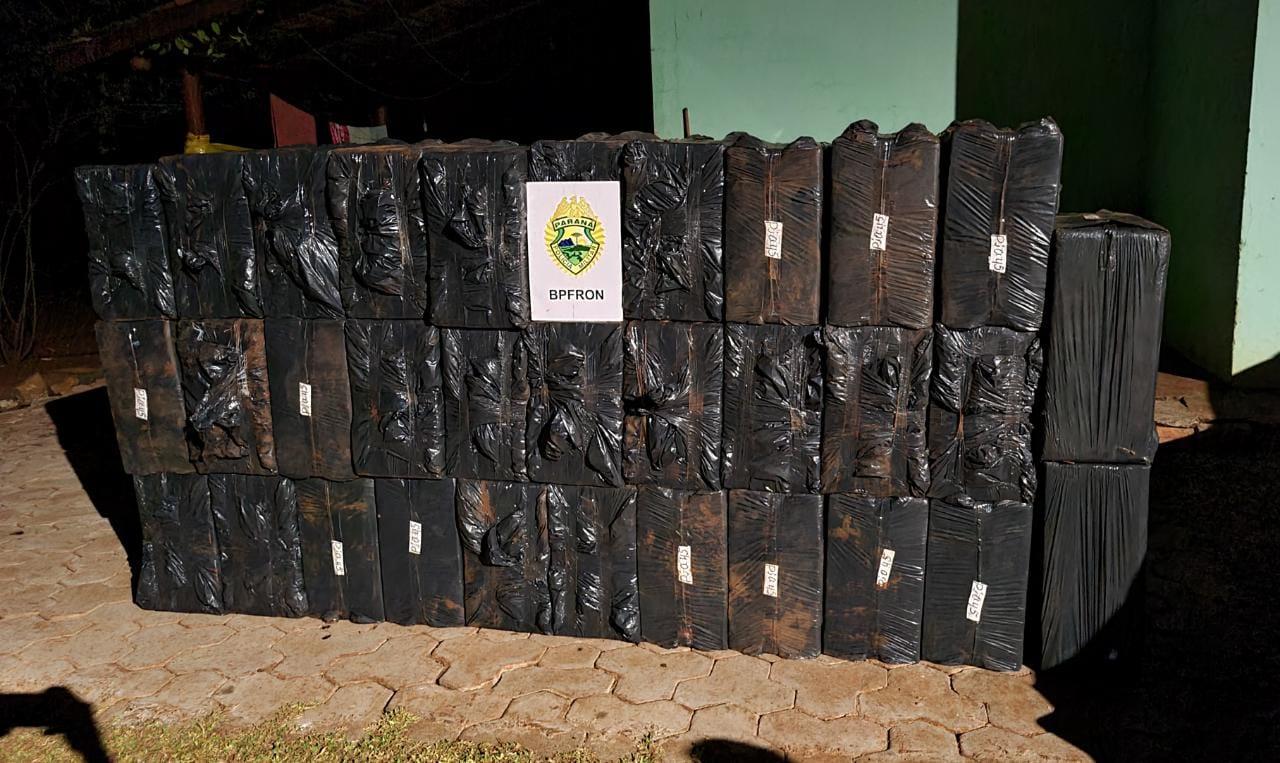 BPFRON apreende cigarros contrabandeados em Itaipulândia durante Operação Hórus