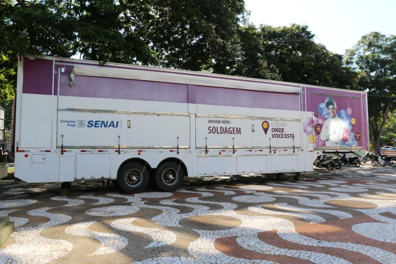 Carreta do Senai já está em Santa Helena para o início dos cursos de Soldagem