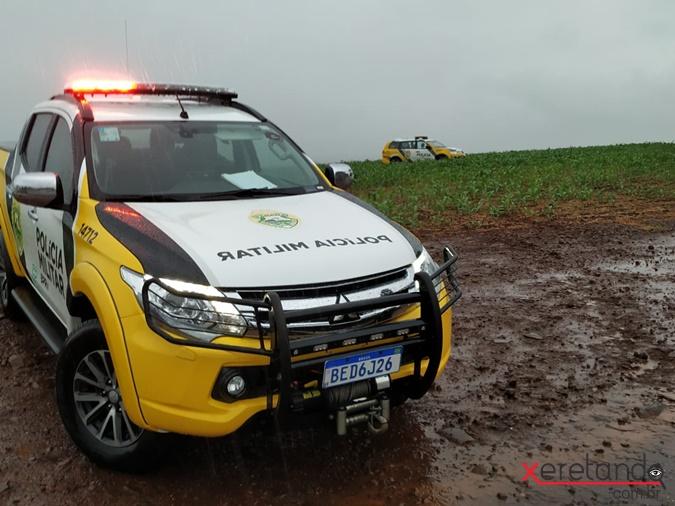 Motociclista provoca acidente com viatura no interior de Santa Helena