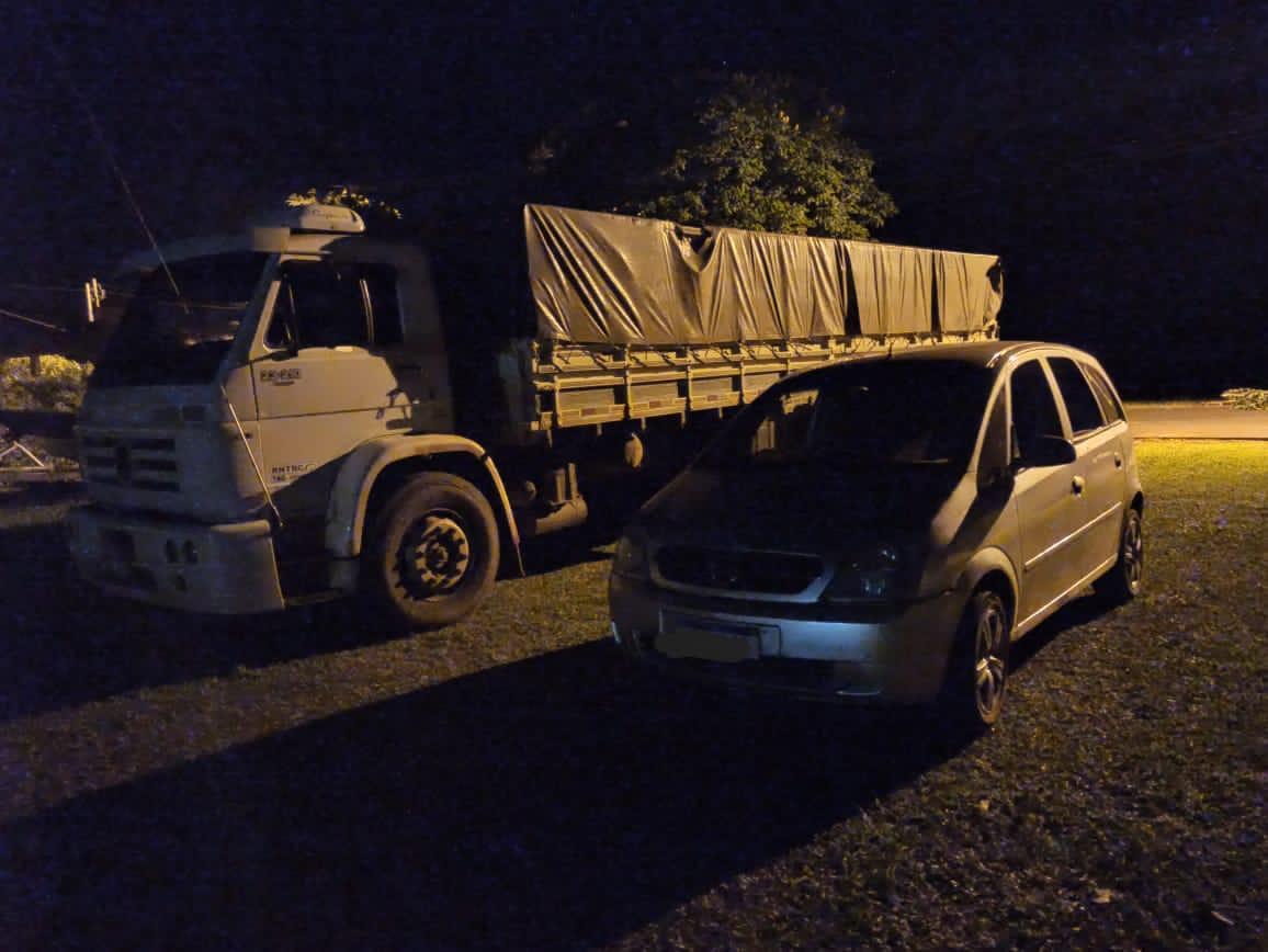 Operação apreende caminhão carregado de cigarros em Santa Helena