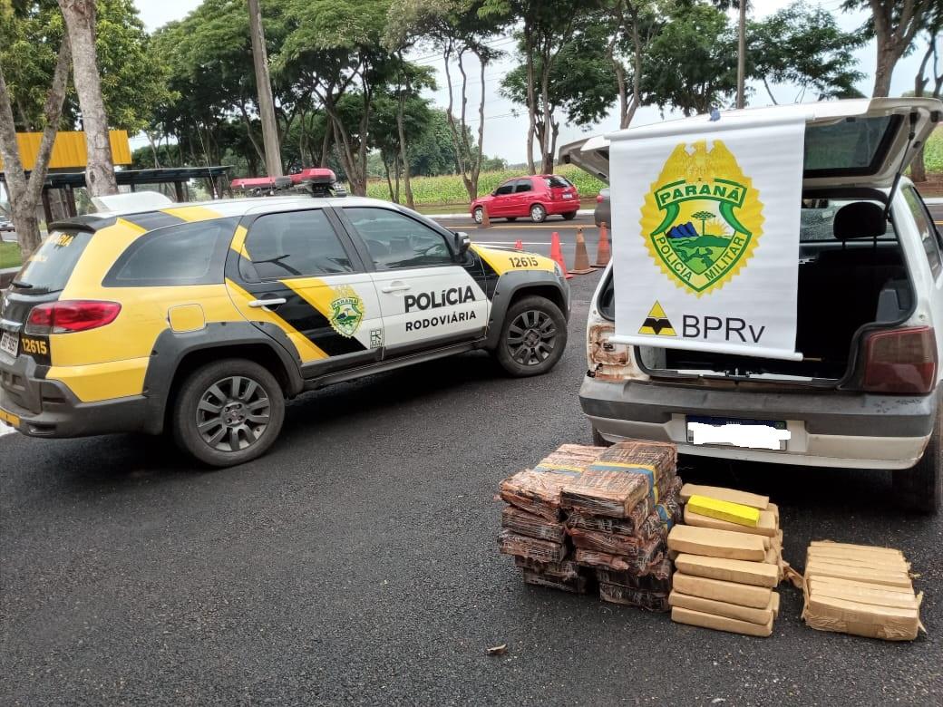 Polícia Rodoviária Estadual de Santa Helena apreende cerca de 100kg de droga