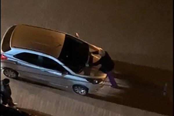 Vídeo mostra momento em que mulher acelera carro e arrasta ex no capô em Curitiba