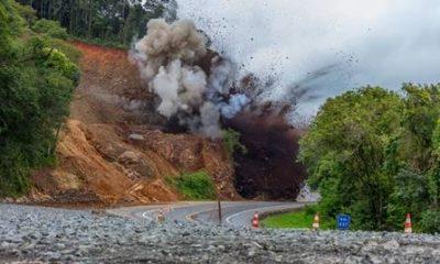 Detonações de rochas estão confirmadas na BR-277 para amanhã