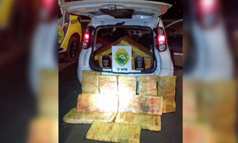 Rotam apreende 220 quilos de maconha e prende traficantes