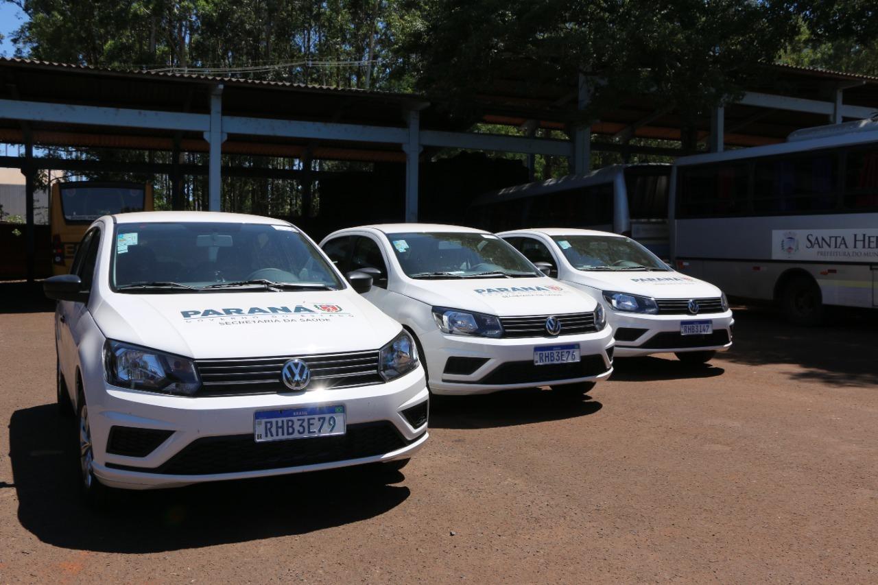 Secretaria de Saúde de Santa Helena recebe três automóveis do Governo do Estado