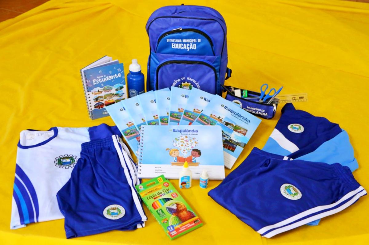 Prefeitura irá entregar 1.600 kits de material escolar, mochila e uniforme para alunos da Rede Municipal de Ensino