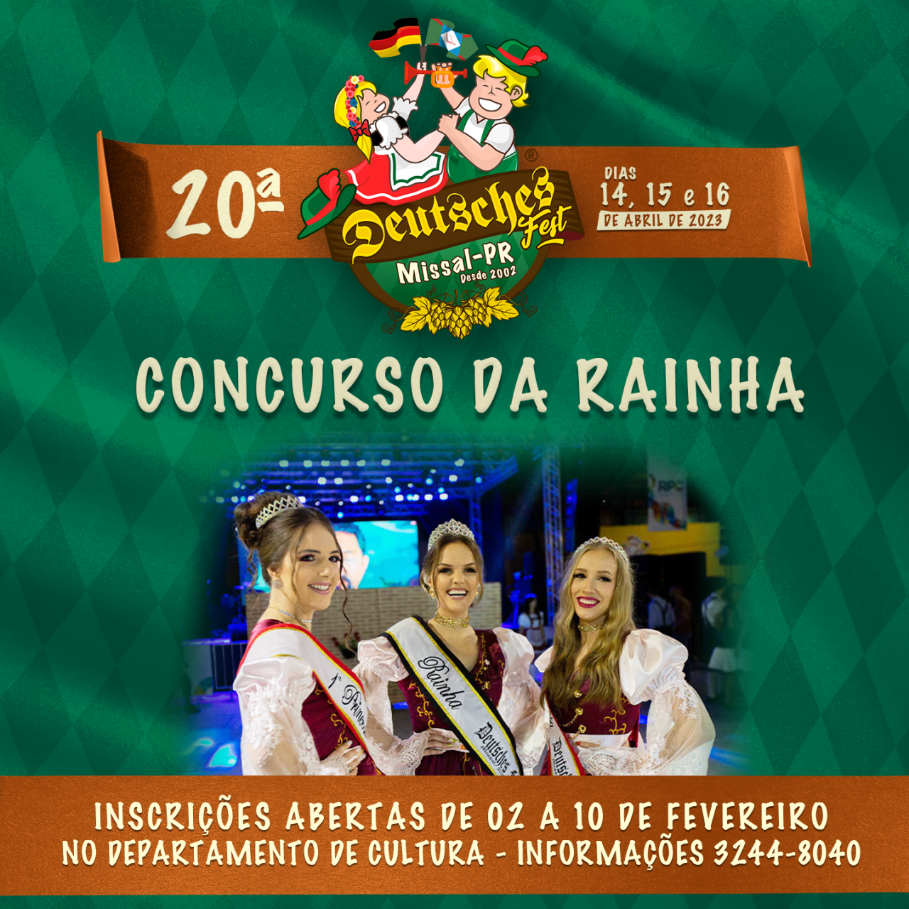 Inscrições Abertas para o Concurso da Rainha da 20ª Deutsches Fest de Missal