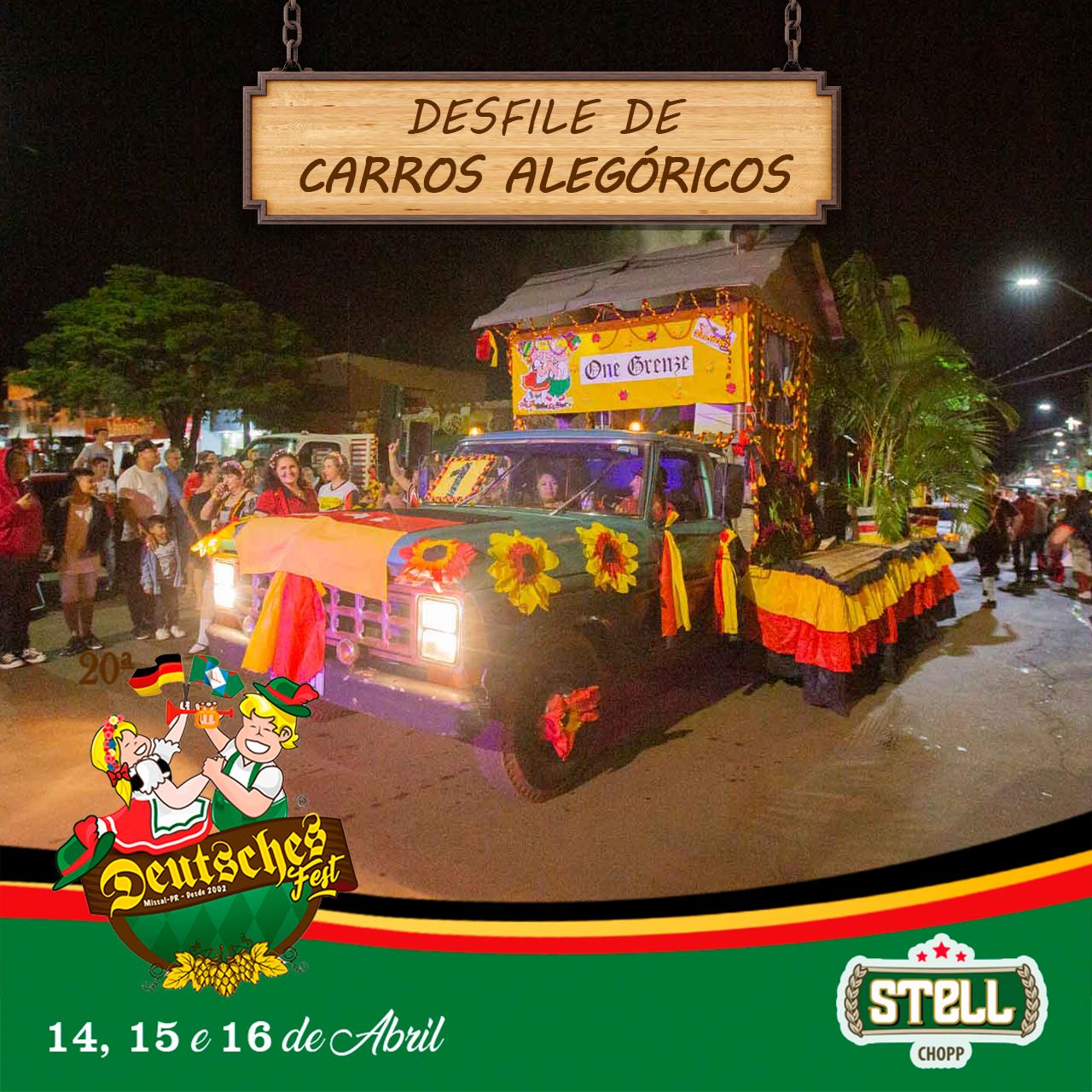 Desfile dos Carros Alegóricos da 20ª Deutsches Fest de Missal será no sábado