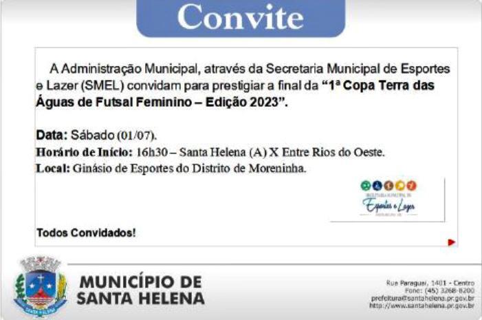 Final da 1ª Copa Terra das Águas de Futsal Feminino - Edição 2023 acontece sábado (1º)
