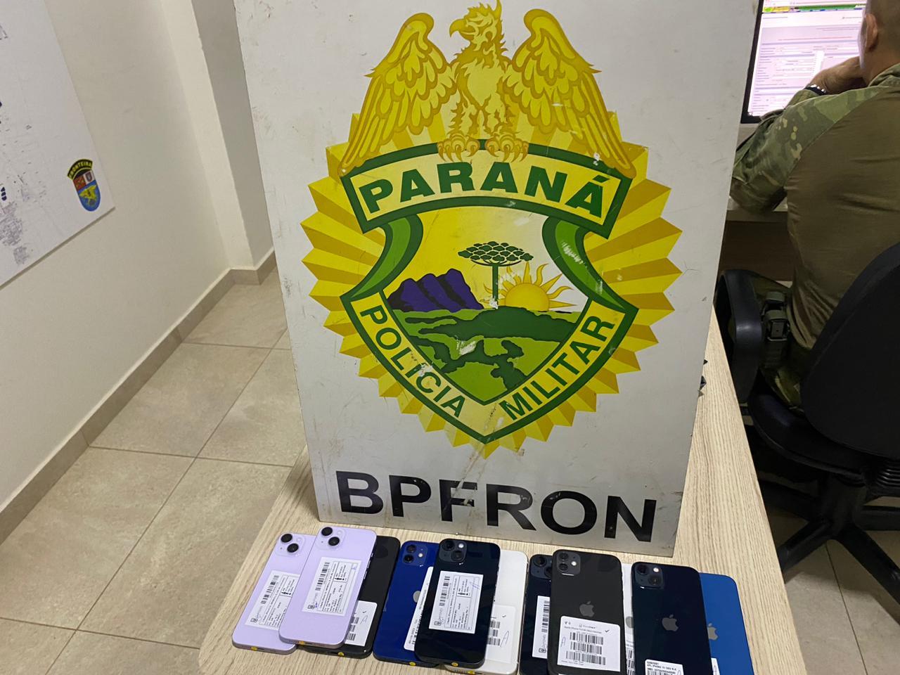 BPFRON apreende eletrônicos em Capitão Leônidas Marques - PR