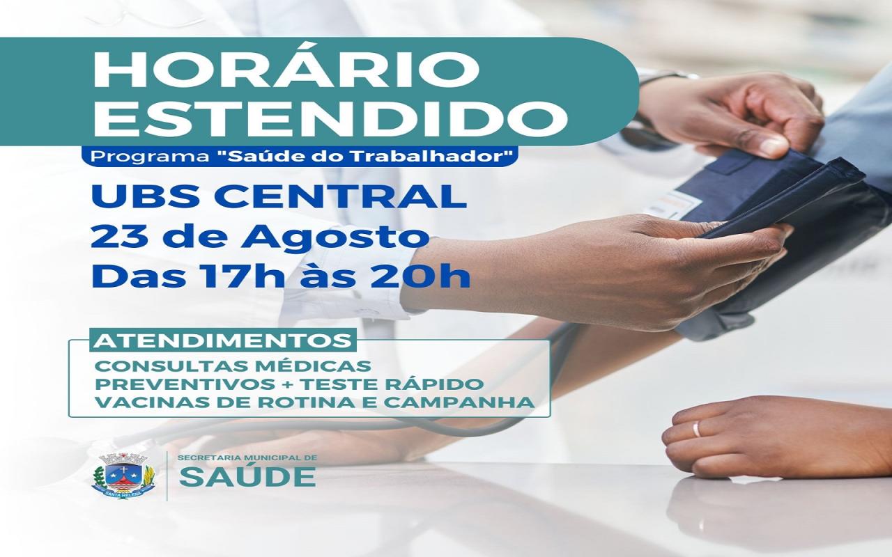 Unidade Central de Saúde de Santa Helena atende hoje com horário estendido