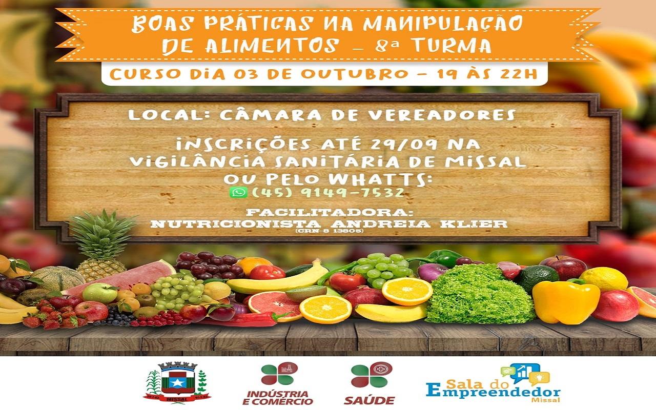 Missal abre inscrições para curso voltado a manipuladores de alimentos