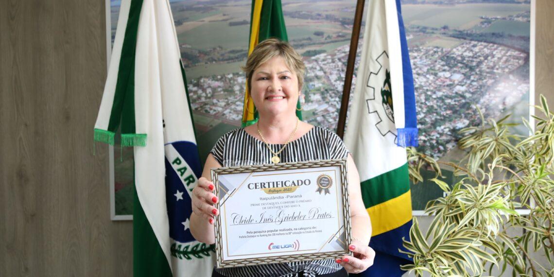 Prefeita de itaipulândia é a 8ª Gestora mais bem avaliada do Paraná