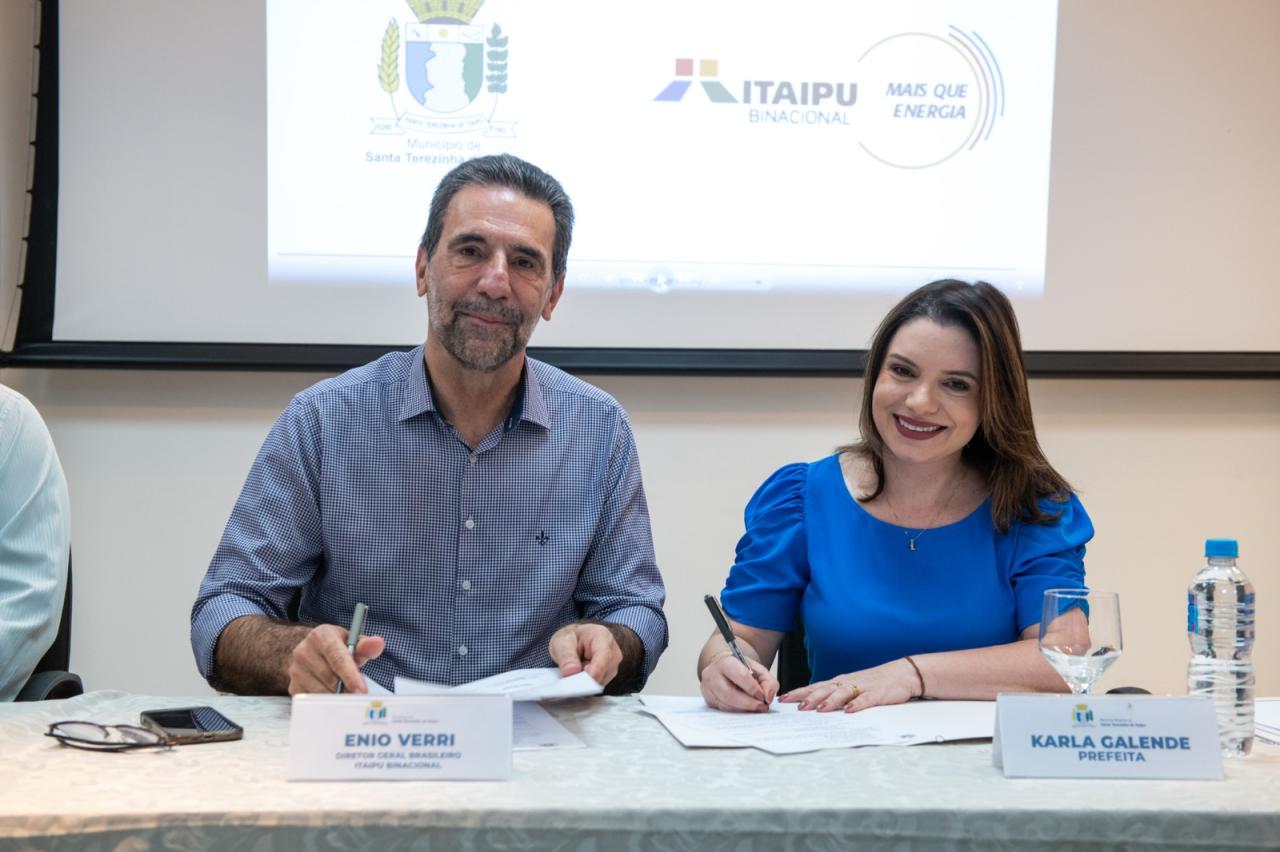 Município de Santa Terezinha de Itaipu e Itaipu Binacional anunciam novos investimentos no valor de 1,4 milhão