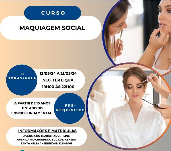 Curso de Maquiagem Social em parceria da prefeitura e Fecomércio trás oportunidade para Santa Helena