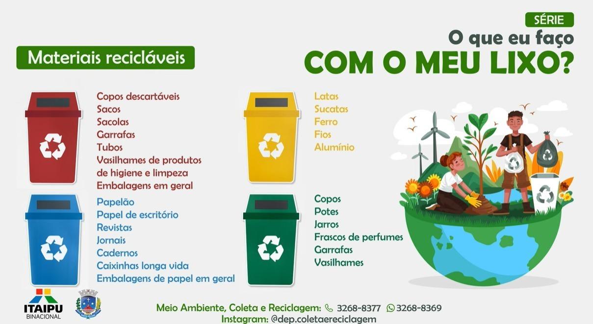 Feriado de quarta não terá recolha de recicláveis no interior de Santa Helena. Calendário de orgânico continua normal
