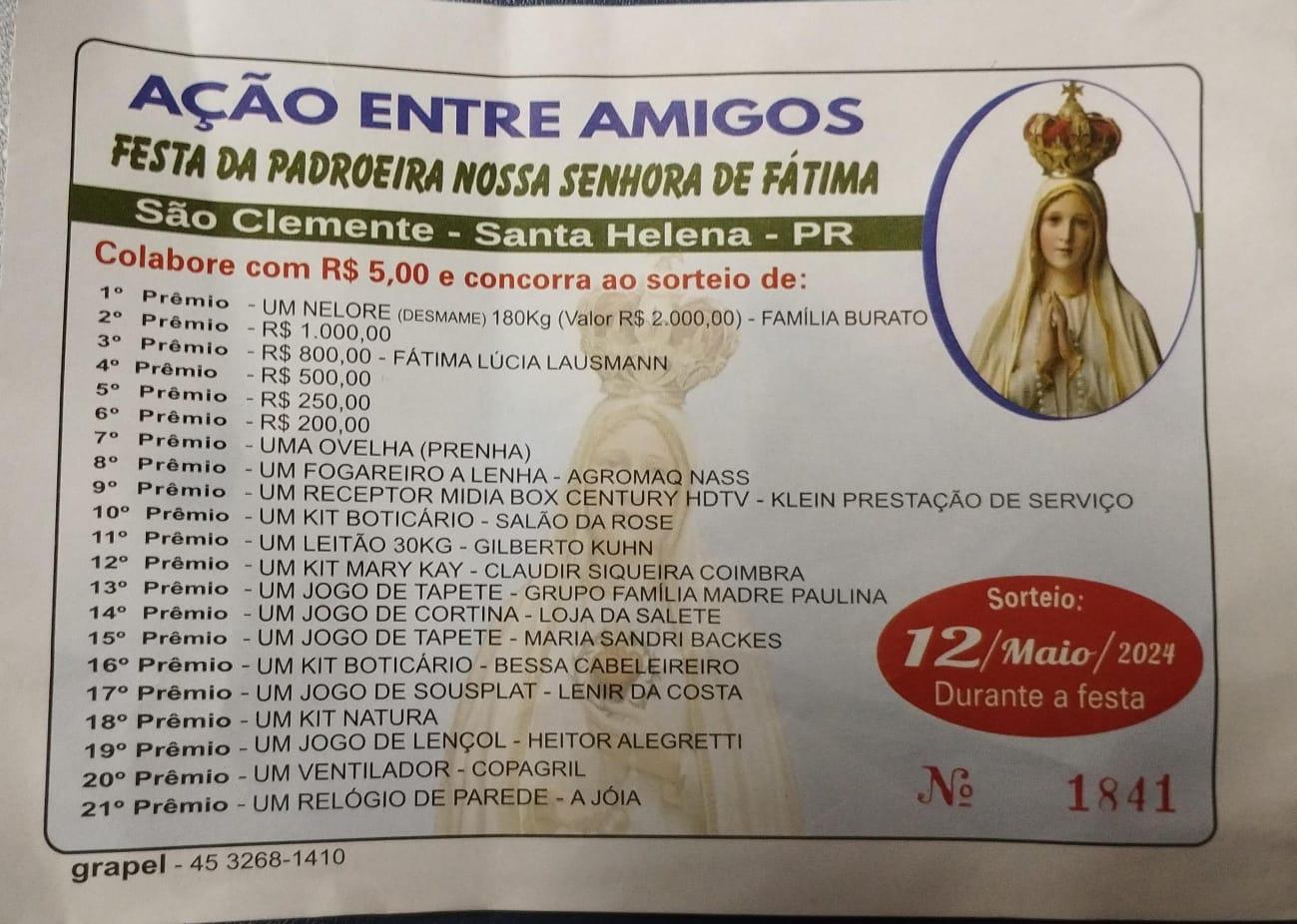 Comunidade católica de São Clemente realiza festa da padroeira neste domingo com cobertura da Rádio Grande Lago
