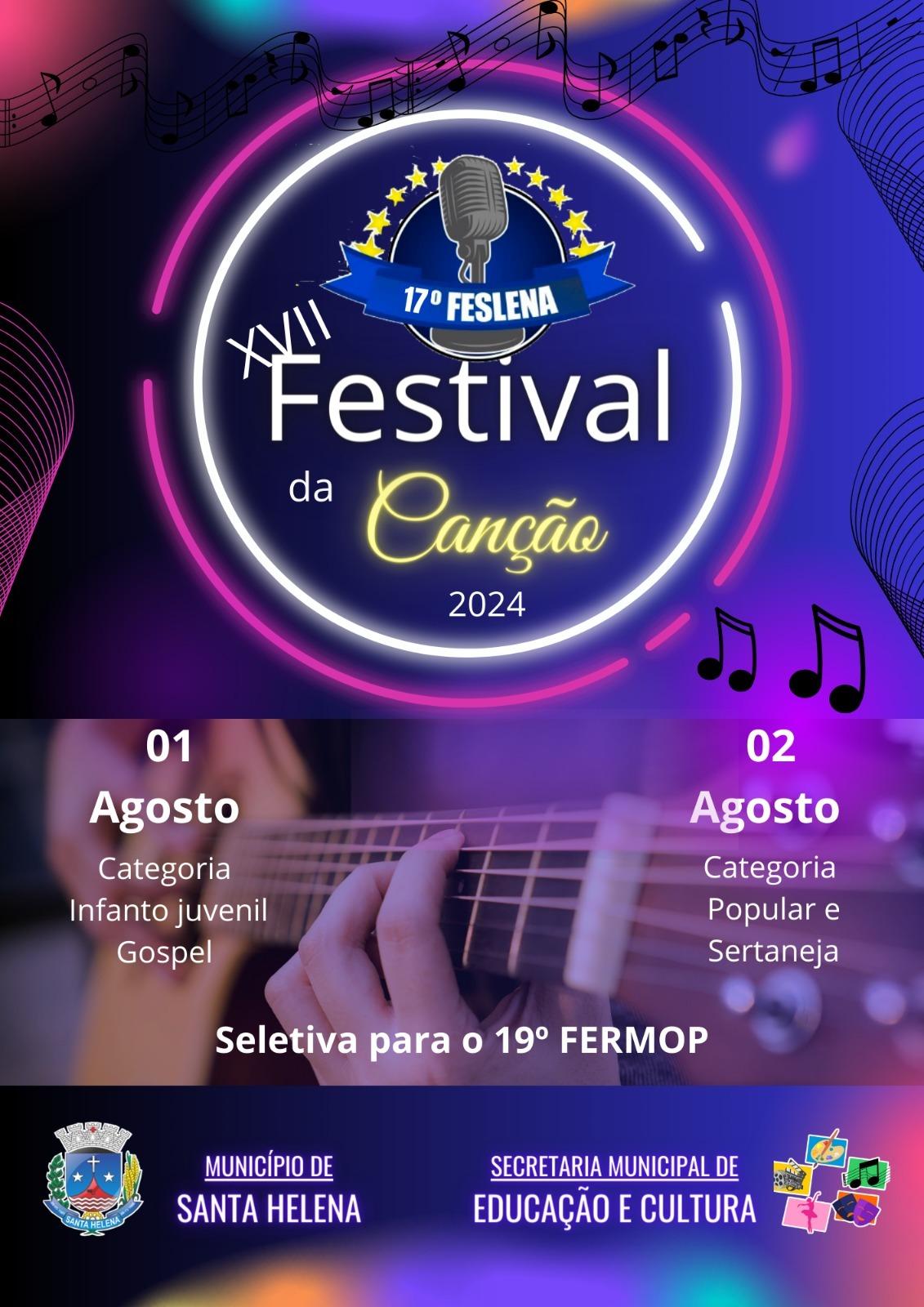 Vem aí, mais um show de talentos musicais de Santa Helena. Feslena entra na sua 17ª edição