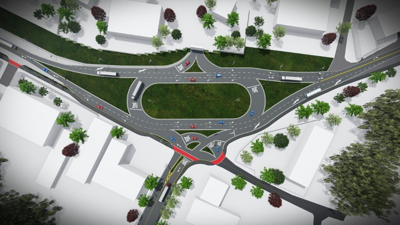 Iniciadas obras de revitalização do trevo de acesso a cidade de Santa Helena