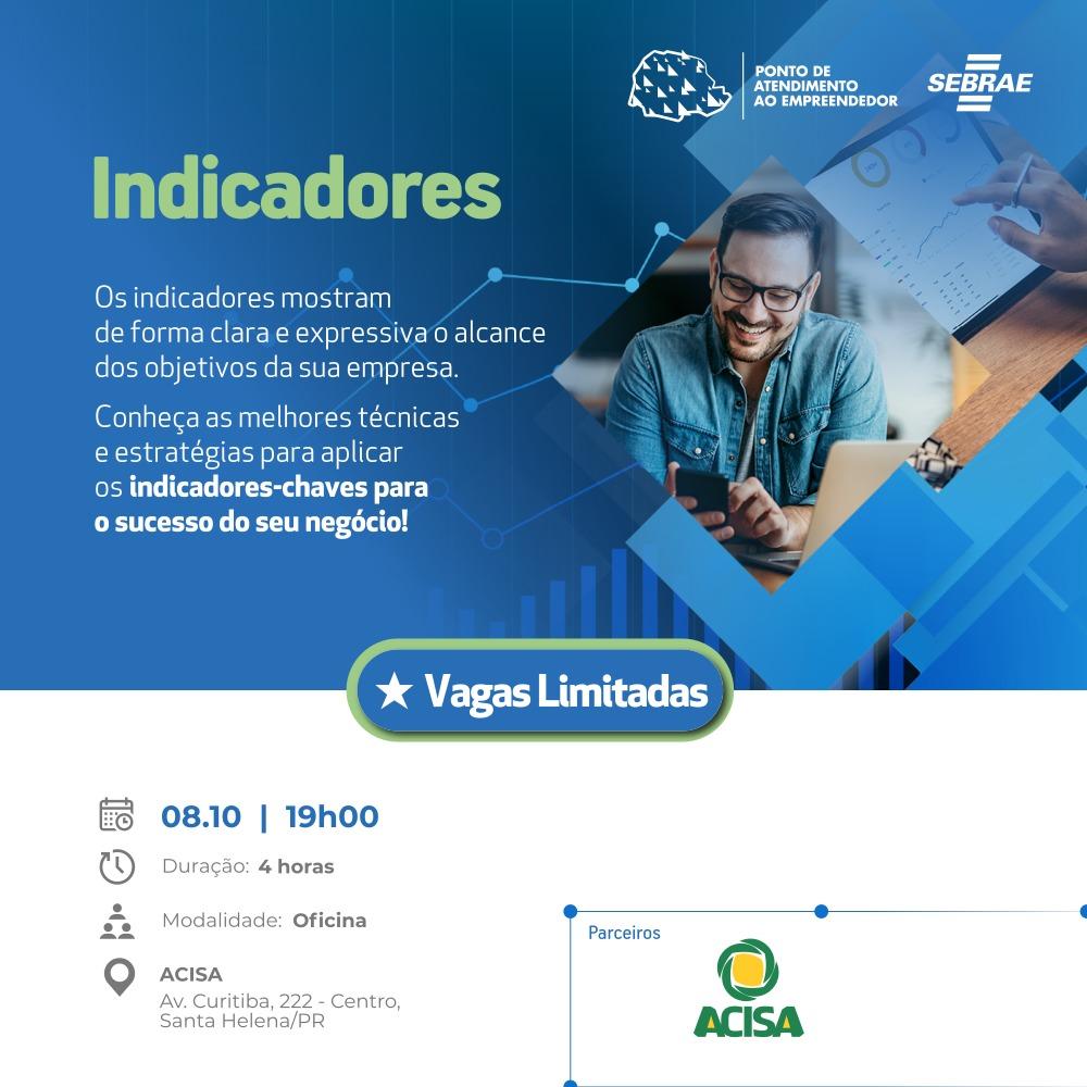 Acisa promove oficinas sobre gestão financeira e indicadores de desempenho em Santa Helena