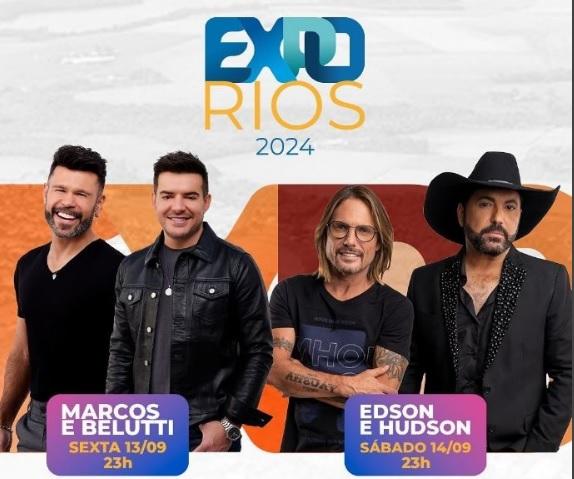 Inicia nesta sexta(13), a 31ª ExpoRios com show de Marcos & Belutti