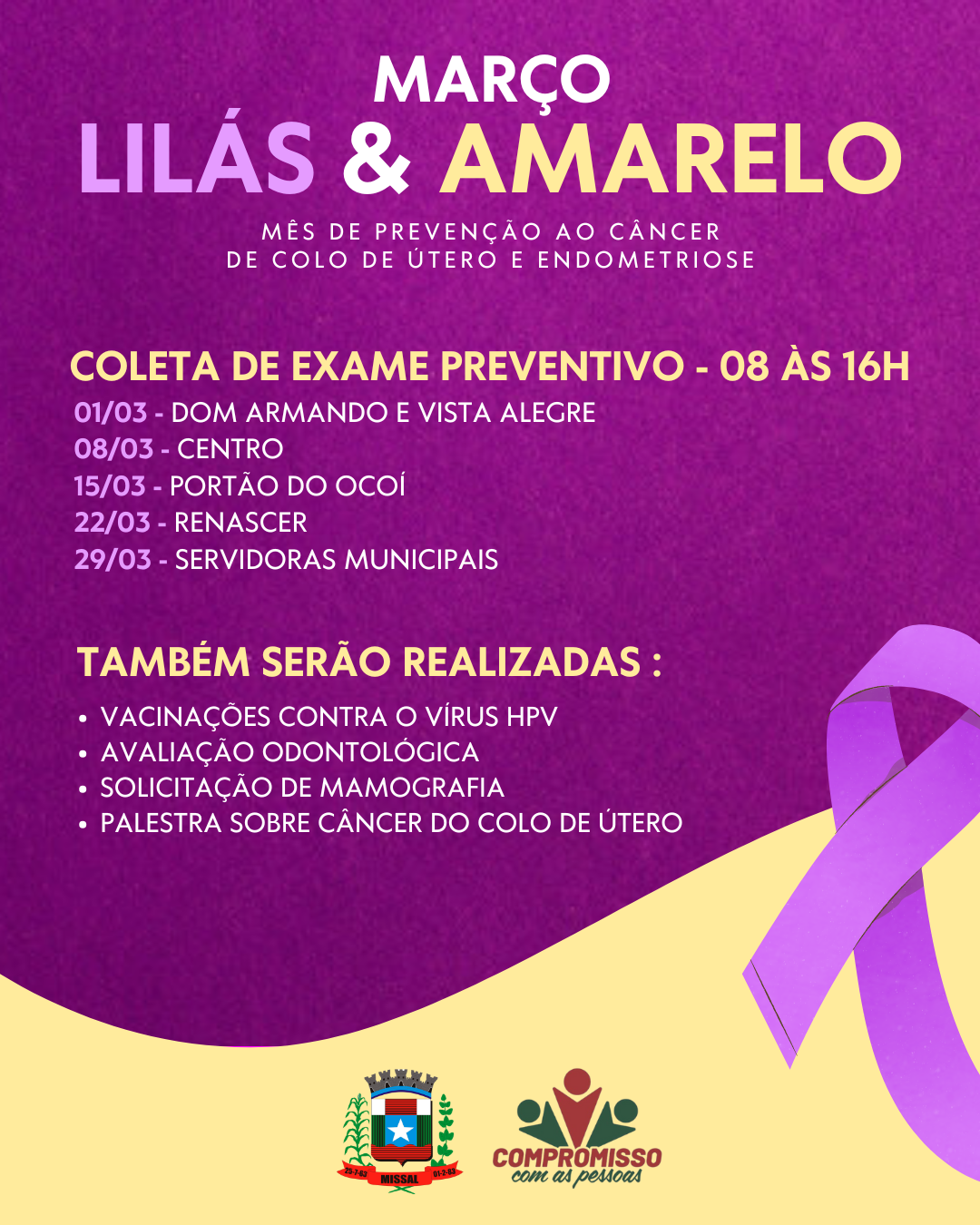 Secretaria de Saúde de Missal prepara campanha de Coleta de Preventivo para Mulheres