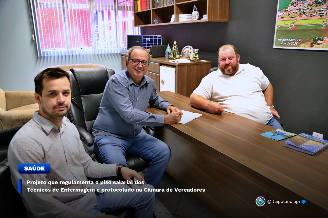 Prefeito de Itaipulândia quer regulamentar piso salarial dos Técnicos de Enfermagem do município