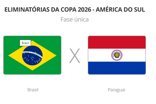 Brasil x Paraguai: onde assistir ao vivo, horário e escalações do jogo das Eliminatórias
