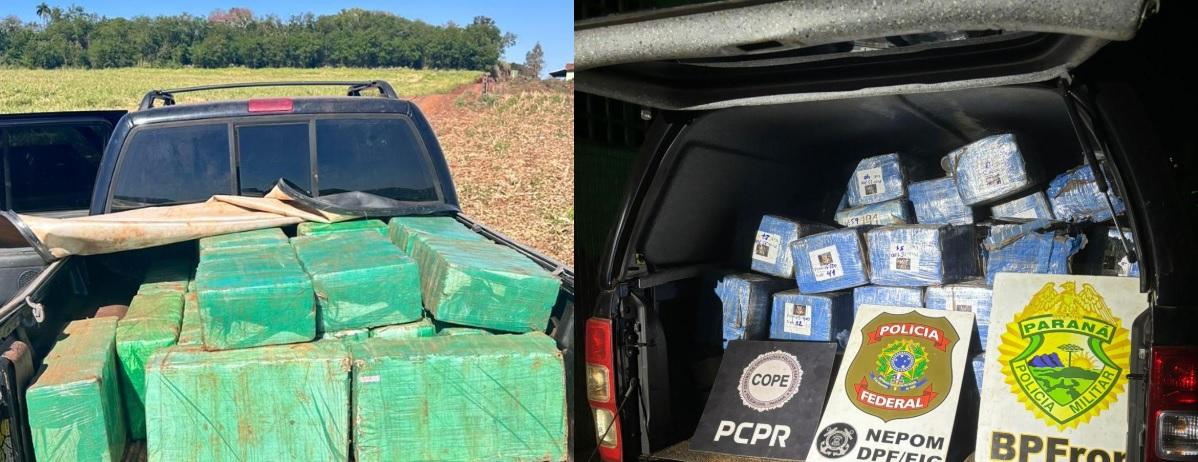 Mais de uma tonelada de maconha é apreendida em Santa Helena