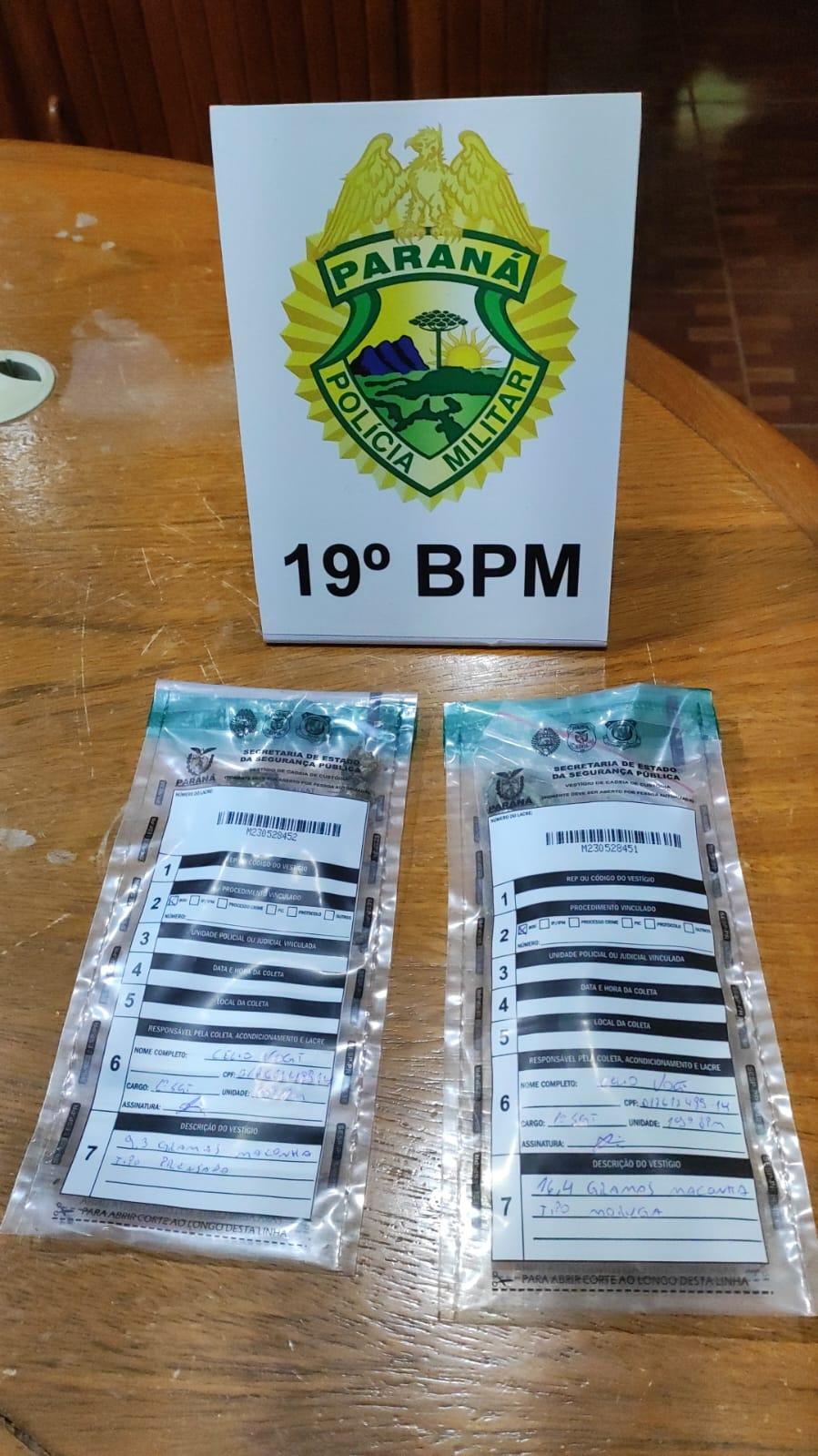 Polícia Militar apreende maconha durante abordagem em São José das Palmeiras