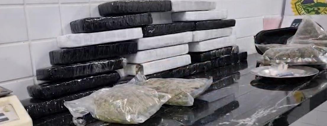 Casal é preso com 15 kg de maconha em blitz da BPFron na BR-277