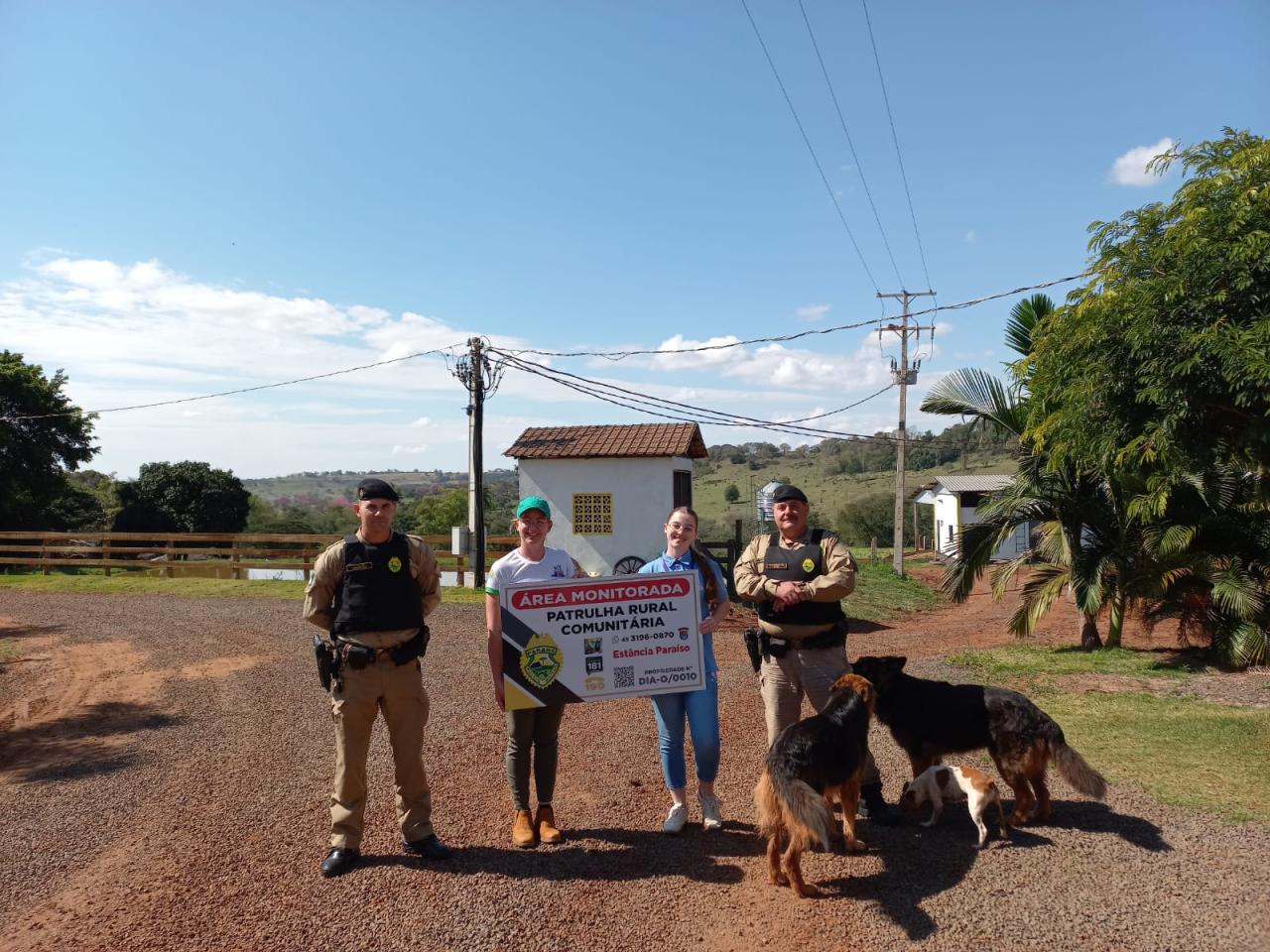 Patrulha Rural de santa Helena realiza novos cadastros e entrega placas em mais propriedades