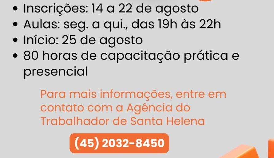 Prefeitura de Santa Helena abre inscrições para curso gratuito de aperfeiçoamento para pedreiro de alvenaria