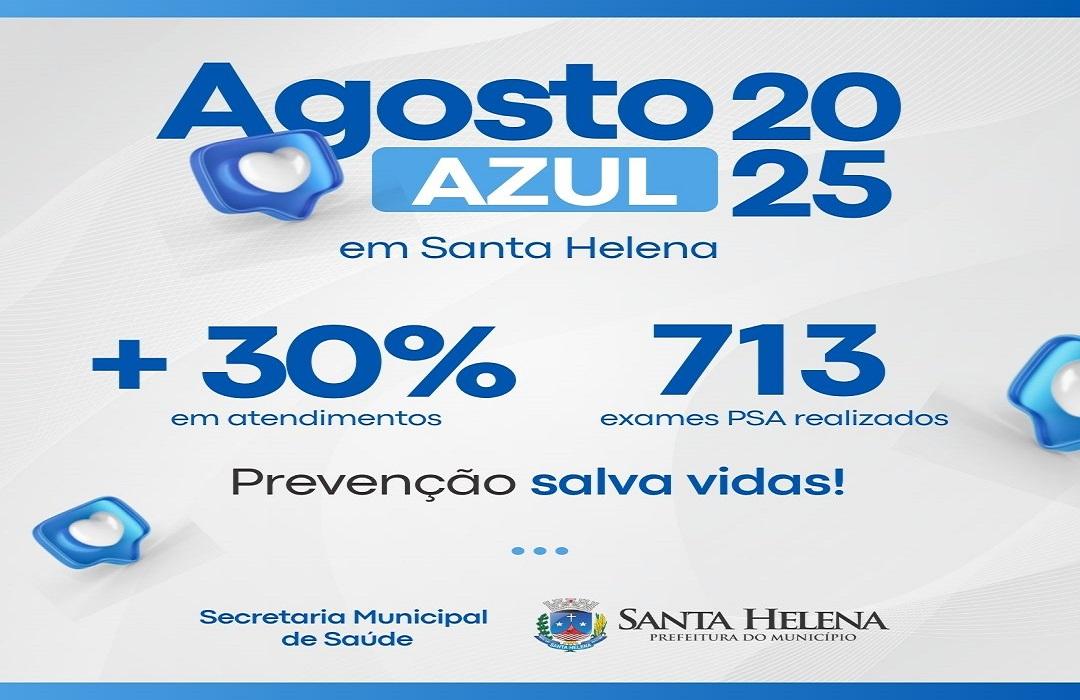 Santa Helena apresenta resultados do Agosto Azul com aumento de atendimentos e mais de 700 exames realizados