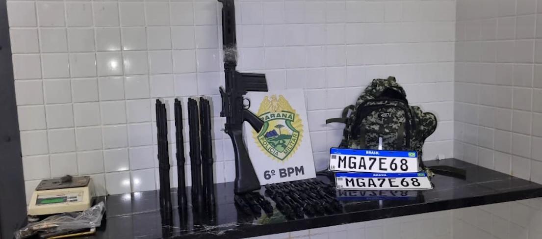 Homens são presos com fuzil e peças de armas de fogo durante opração integrada na BR-277