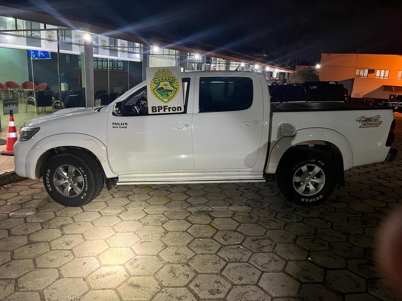 Dupla é presa pelo BPFRON logo após roubar caminhonete