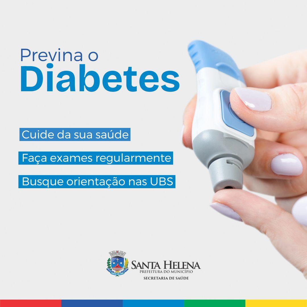 Secretaria de Saúde de Santa Helena reforça orientações para prevenir o diabetes