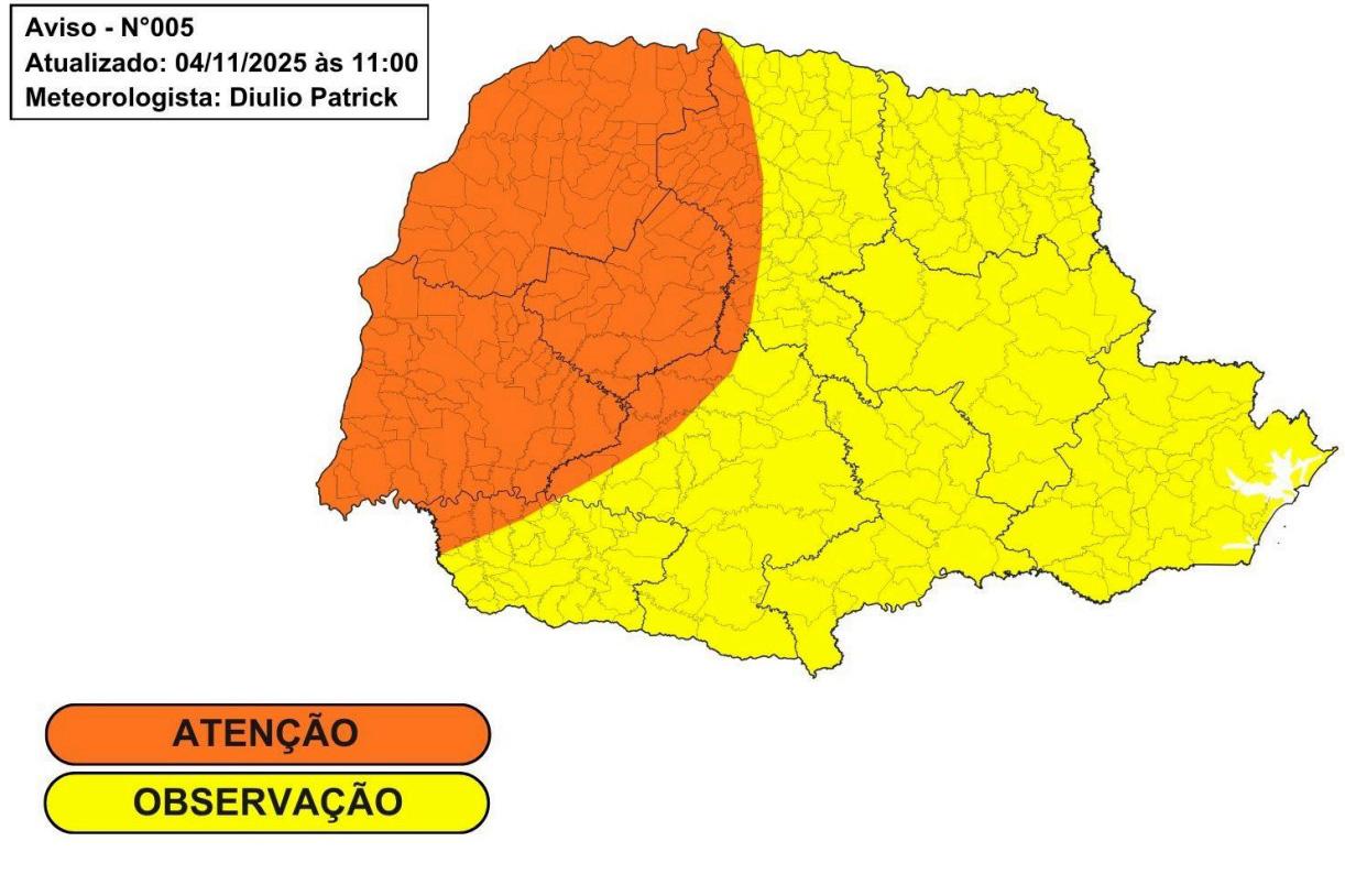 Simepar alerta para novos temporais na região nos próximos dias; Defesa Civil orienta cuidados