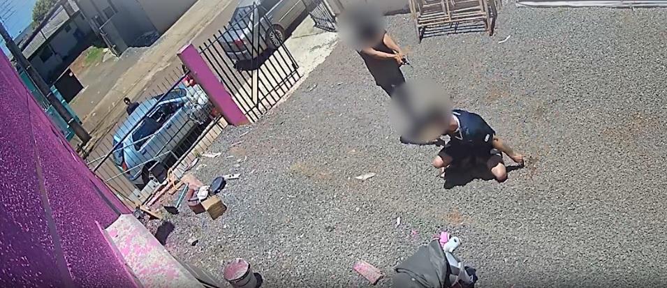 Imagens de câmeras de monitoramento mostram ex- sogro matando rapaz de 32 anos de idade