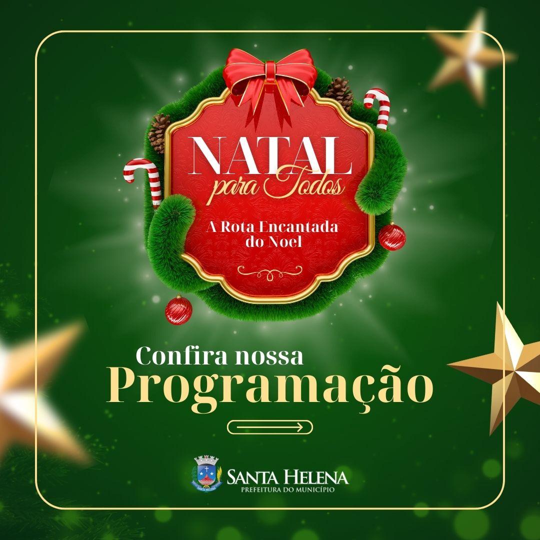 Natal de Santa Helena começa neste domingo com apresentações e acendimento das luzes